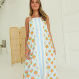 Dippin' Daisy Midi Dress - Blue