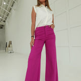 Calhoun Wide Leg Pants - Magenta