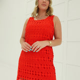 Betty Overlay Dress - Scarlet