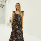 Enchanted Midi Dress - Dark Brown