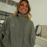 Twist on Gingham Jacket - Green