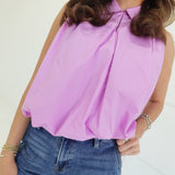 Penelope Bubble Top - Lilac