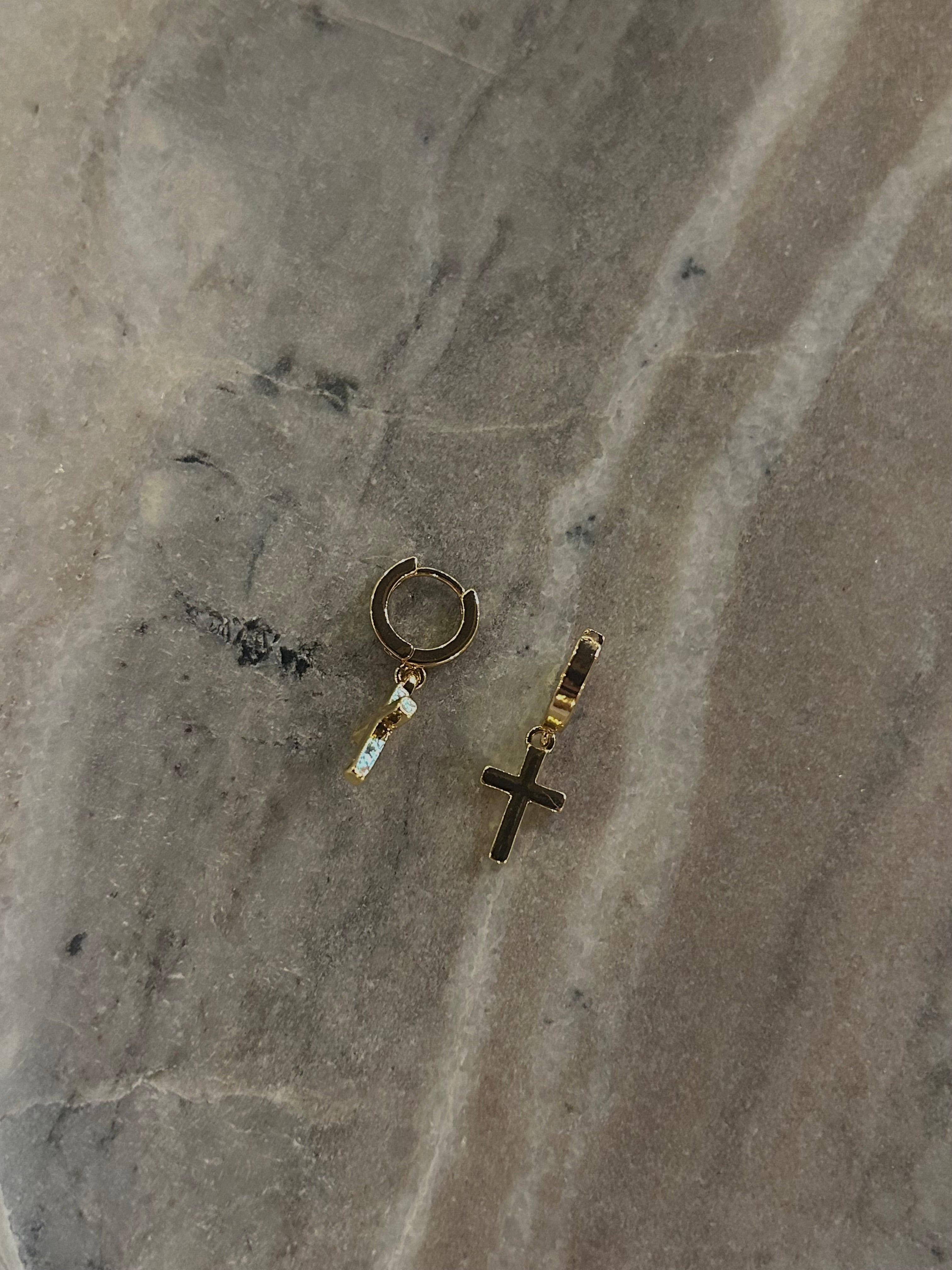 Dainty Cross Earrings