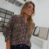 Orson Floral Top - Brown