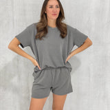 Waverly Ribbed Set - Grey