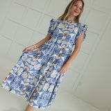 Make Things Right Midi Dress - Blue