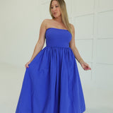 Upper Hand Midi Dress - Cobalt