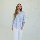 Hamptons Striped Top - Blue