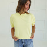 Verna Puff Sleeve Top - Yellow