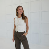 Influenced Knit Top - Cream