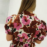 Moffit Floral Top - Brown