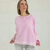 Casual In Pastel Pullover - Light Pink