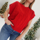 The Wire Sweater Vest - Red