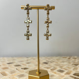Linked Cross Earrings