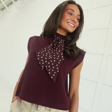 Park Ave. Knit Top - Burgundy