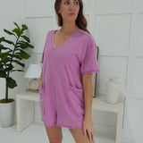 Easy Way Out Romper - Orchid