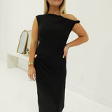 Eyes On Me Midi Dress - Black