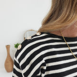 Blake Striped Sweater - Black/Cream