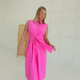 Lisbon Midi Dress - Pink