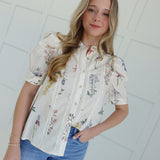 Hazel Lace Trim Top