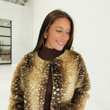 Fonder Fawn Print Jacket - Brown