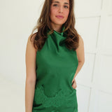 Dear Diary Satin Set - Green