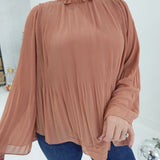 Perfectly Pleated Blouse - Mauve