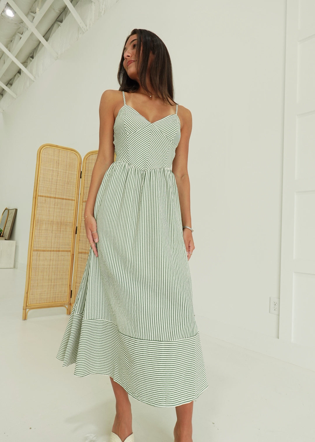 Beatrice Midi Dress - Green