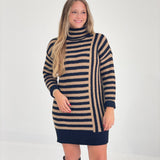 Levi Striped Sweater Dress - Black