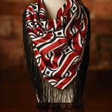 Gameday Fringe Scarf - Maroon/Black