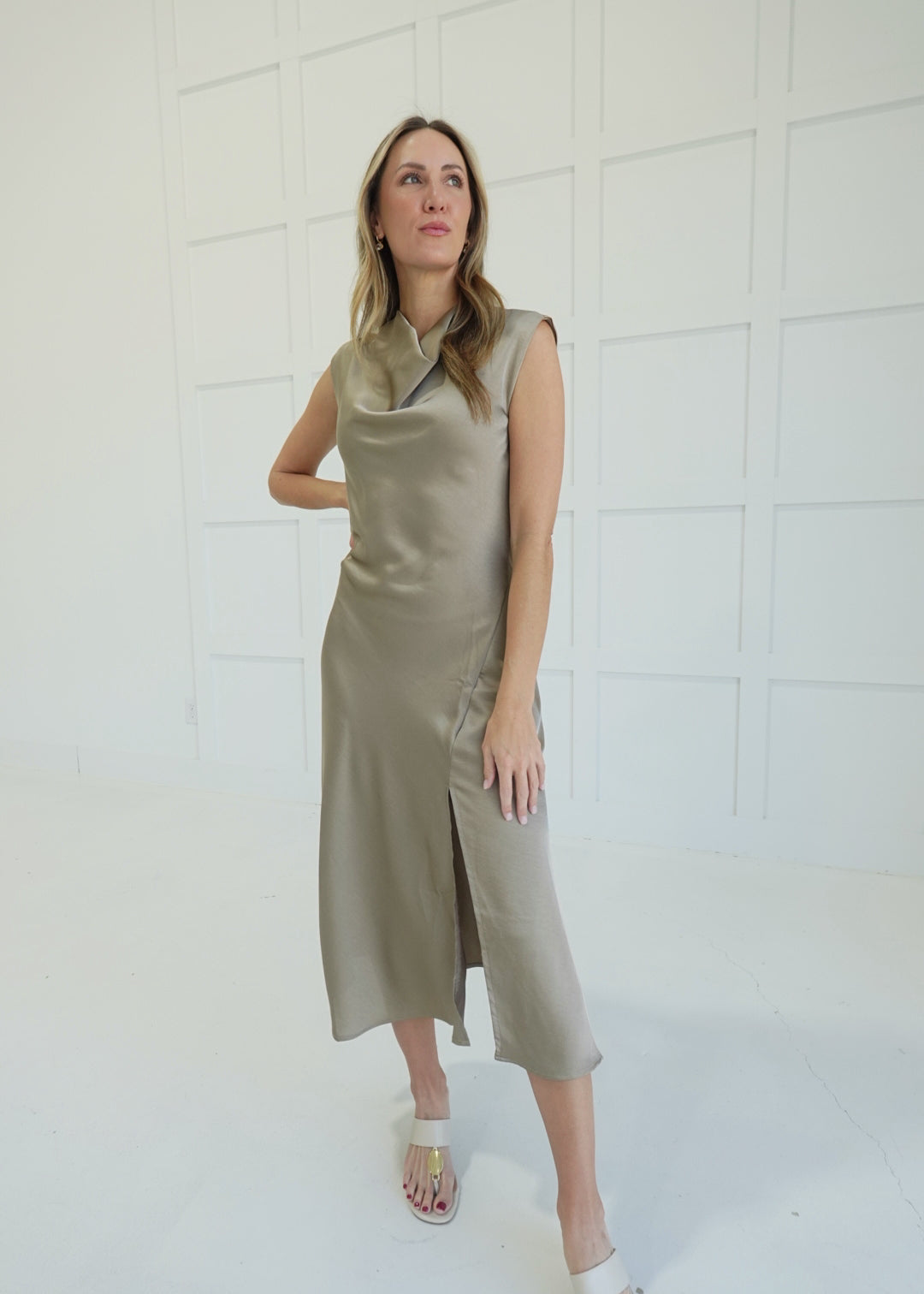 The Night Away Midi Dress - Mocha