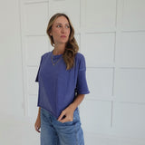 Boxy Acid Wash Tee - Marlin