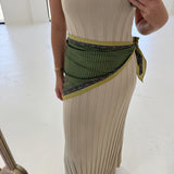 Abstract Waist Scarf - Olive
