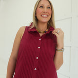 Nearing Autumn Top - Burgundy