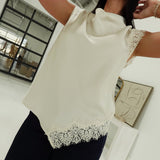 Pleaser Lace Satin Blouse