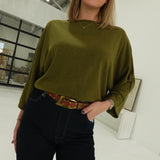 Castor Slouch Top - Olive
