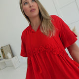 Peppa Rosette Blouse - Red