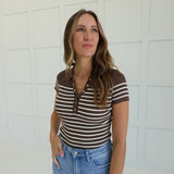 Alta Striped Collared Top