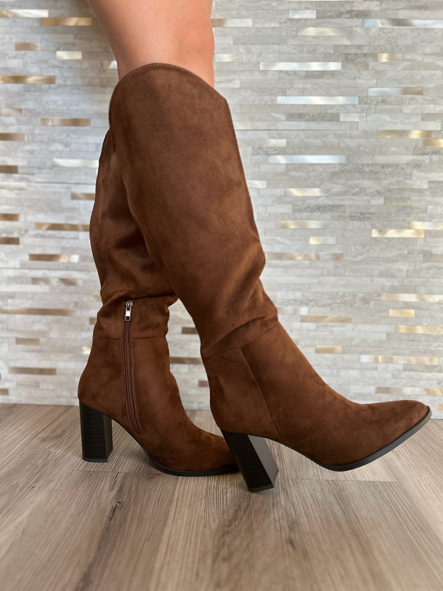 Fallon Knee-High Boot - Chocolate