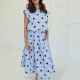 Frenchie Skirt Set - Blue