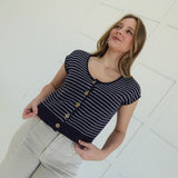 Lela Cardigan Top - Navy