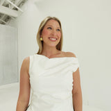 Socialite Leather Top - White
