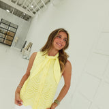 Alba Eyelet Top - Lemon