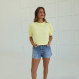 Verna Puff Sleeve Top - Yellow