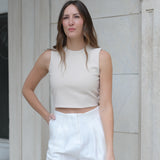 Selma Crop Top - Cream