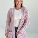 Coziest Chenille Cardigan - Pink