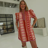 Aubree Mini Dress - Rust