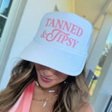 Tanned & Tipsey Trucker - White