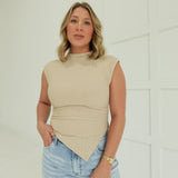 Jules Mock Top - Khaki