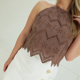 Lila Eyelet Top